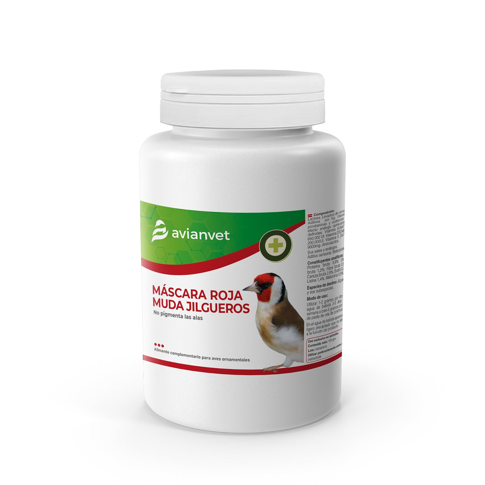 Máscara Roja Muda Jilgueros Avianvet 100 gr